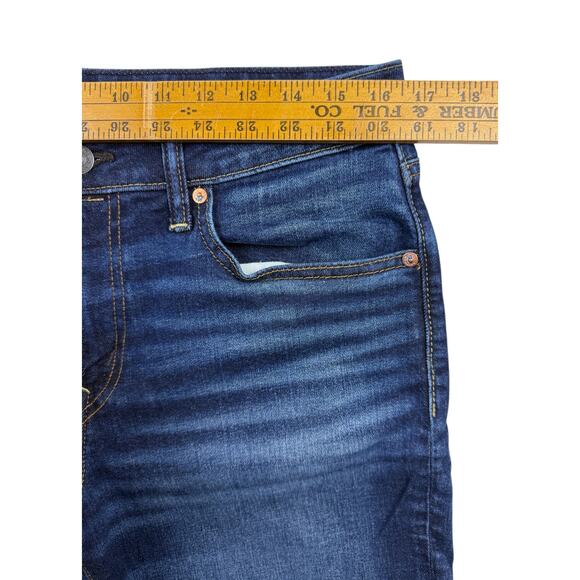 American Eagle Jeans Men Athletic Fit AirFlex+ Stretch Denim Blue Whisker 33X30 - Picture 8 of 10